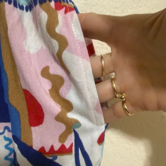 Fresh Destinations Tropical Vacation Print Rayon Wide Leg Pants Womens Medium - Picture 4 of 16